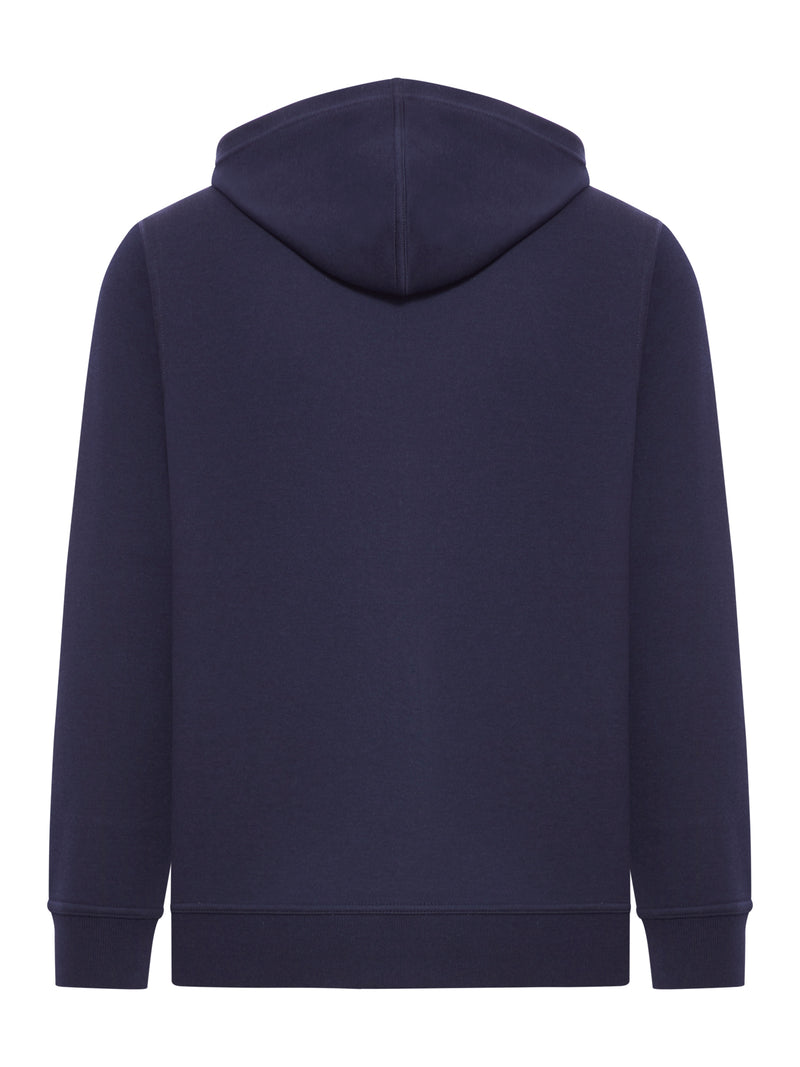 TOPWEAR IN FELPA DOUBLE DI COTONE, CASHMERE E SETA CON ZIP E CAPPUCCIO