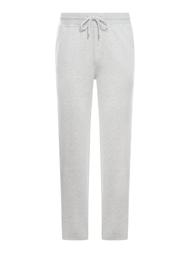 PANTALONE IN FELPA DOUBLE DI COTONE, CASHMERE E SETA