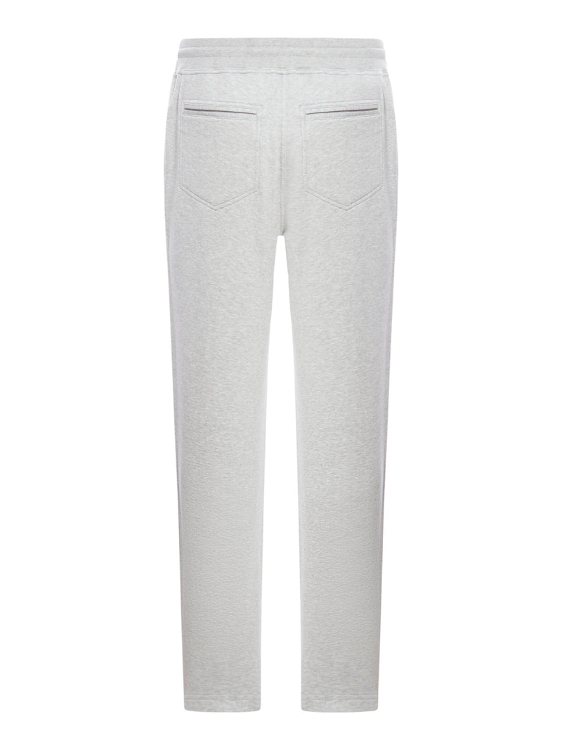 PANTALONE IN FELPA DOUBLE DI COTONE, CASHMERE E SETA