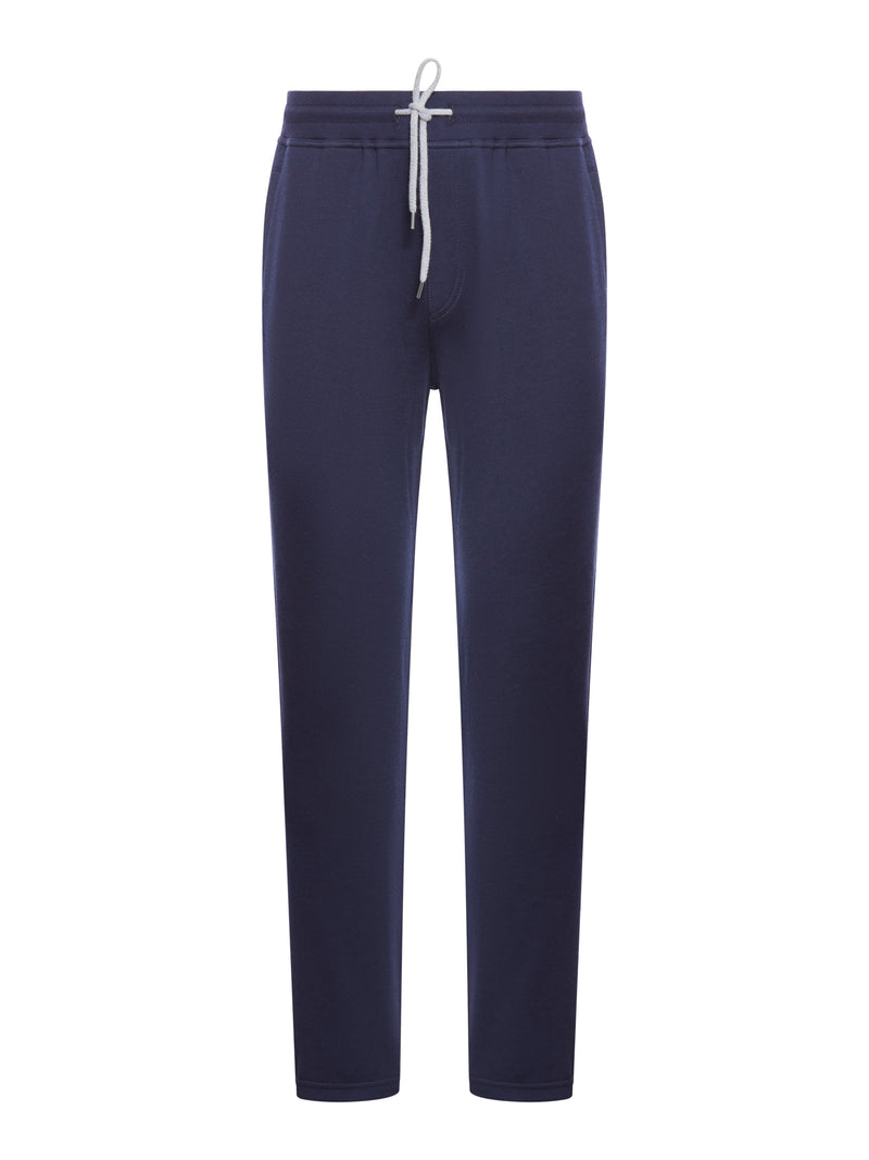 PANTALONE IN FELPA DOUBLE DI COTONE, CASHMERE E SETA