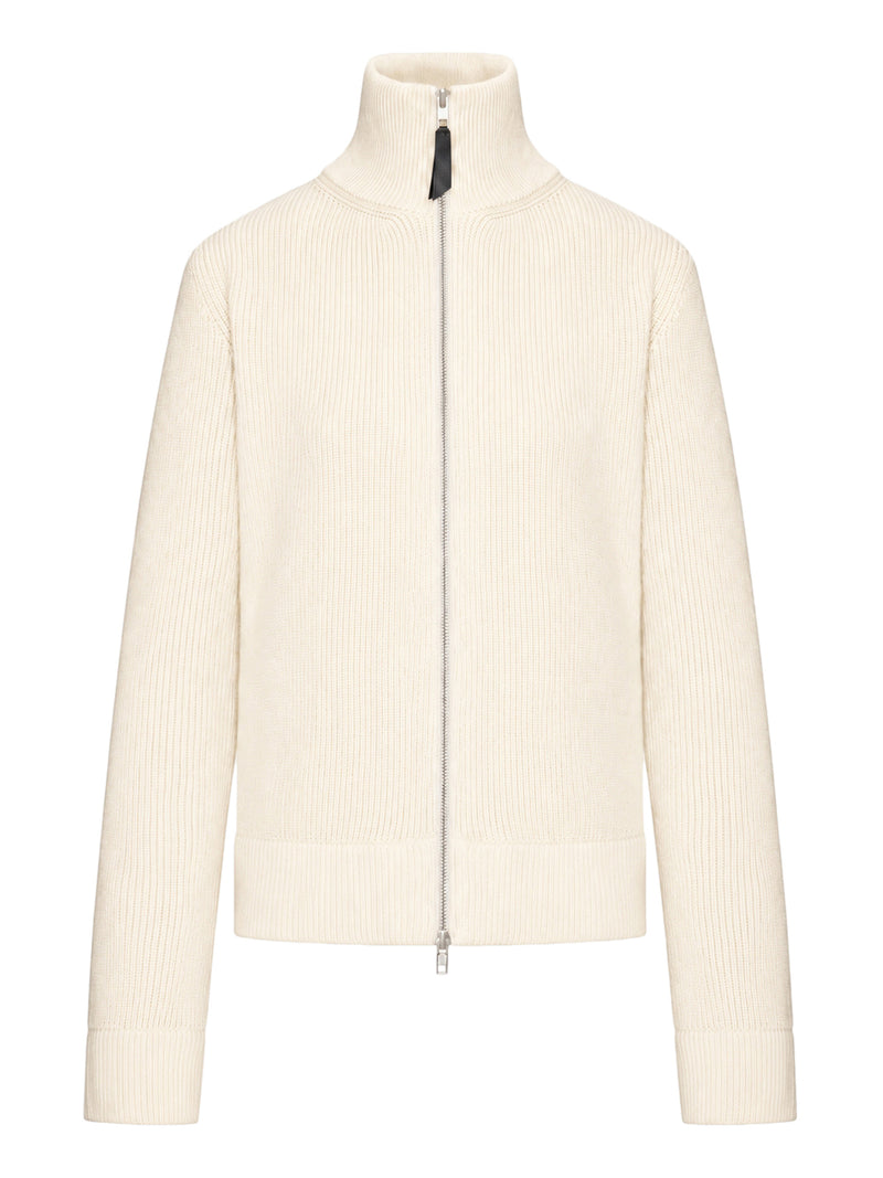 CARDIGAN CON ZIP IN COTONE A COSTE
