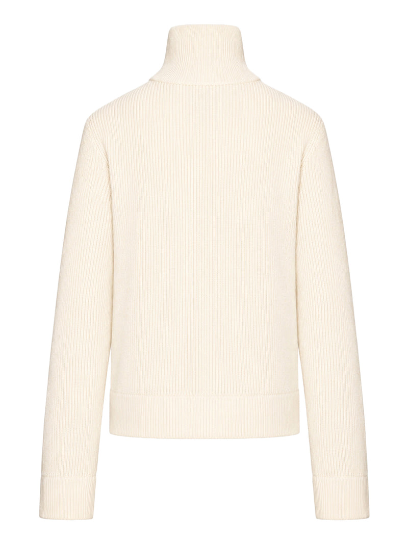 CARDIGAN CON ZIP IN COTONE A COSTE