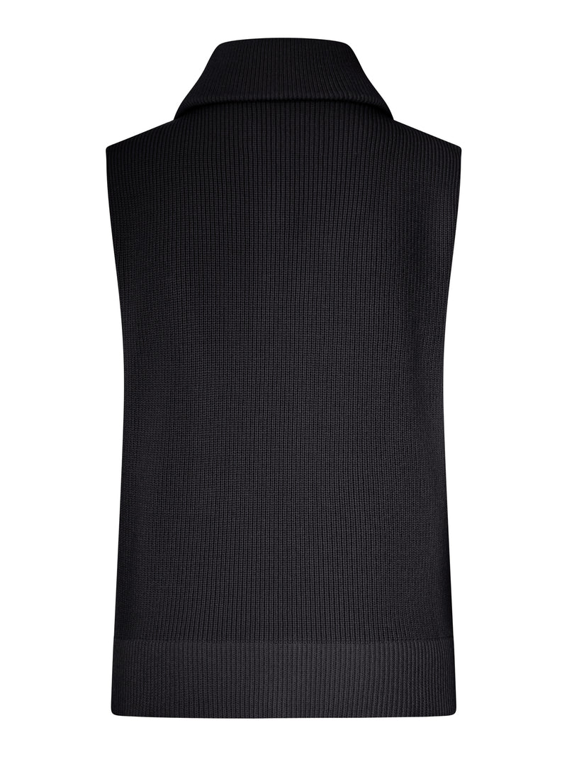 GILET CON ZIP IN MAGLIA A COSTE