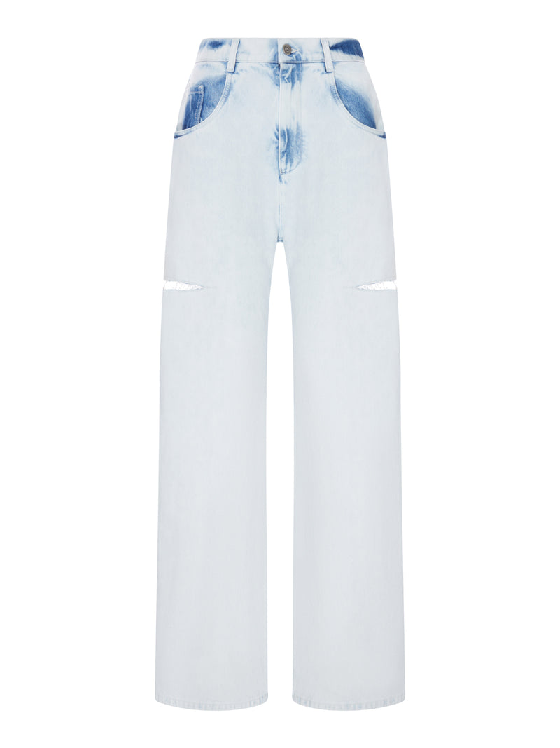 JEANS WIDE LEG CON DETTAGLI DESTROYED