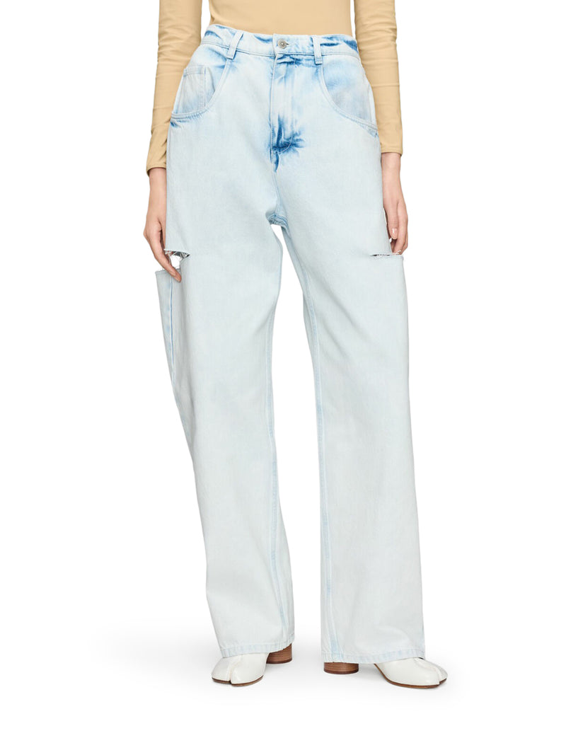 JEANS WIDE LEG CON DETTAGLI DESTROYED