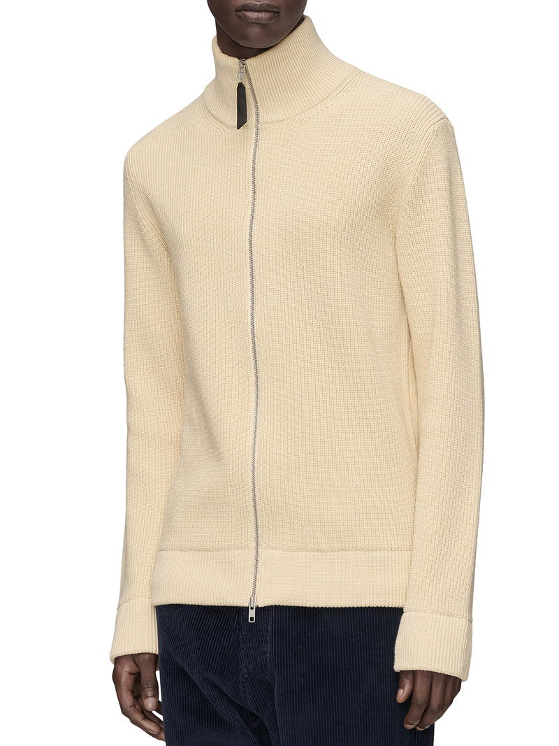 CARDIGAN IN MAGLIA DI JERSEY CON ZIP