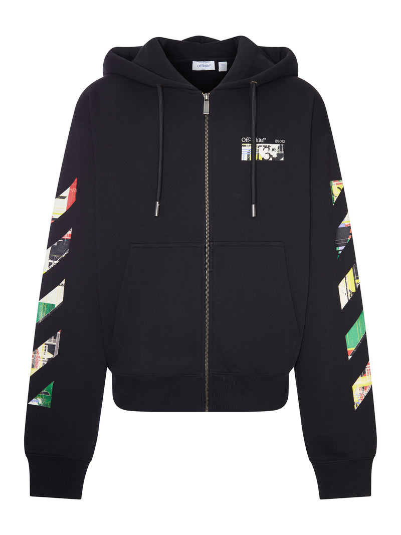 FELPA INDUSTRIAL ARROW CON ZIP E CAPPUCCIO