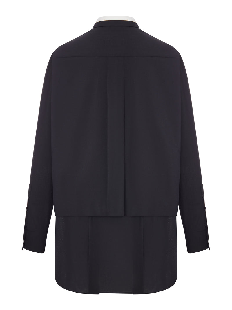 ABITO A CAMICIA CON FOULARD INTEGRATO