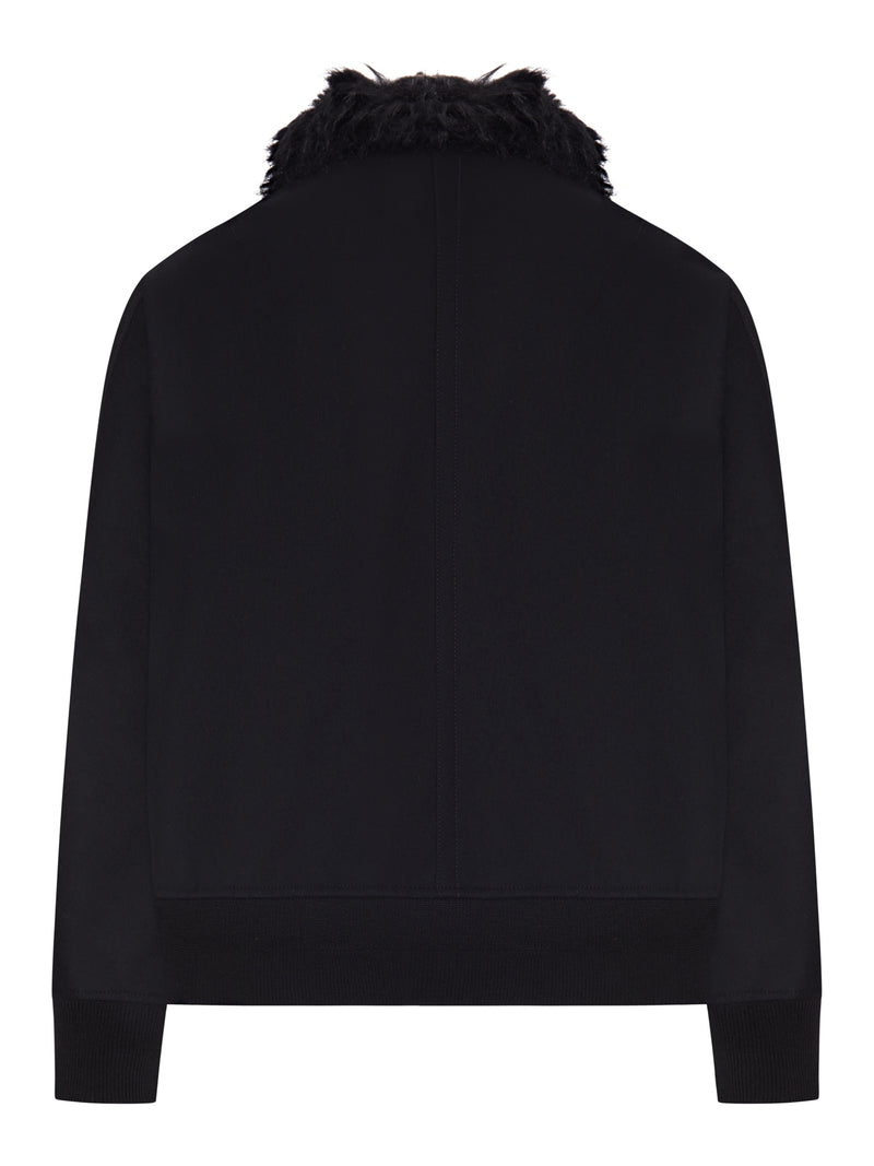 GIACCA BOMBER CON COLLO IN ECOPELLICCIA