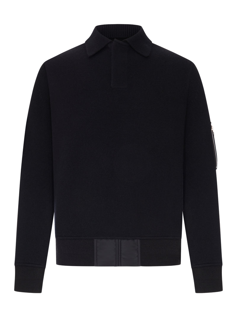 MAGLIA POLO IN MAGLIA CON DETTAGLIO ZIP