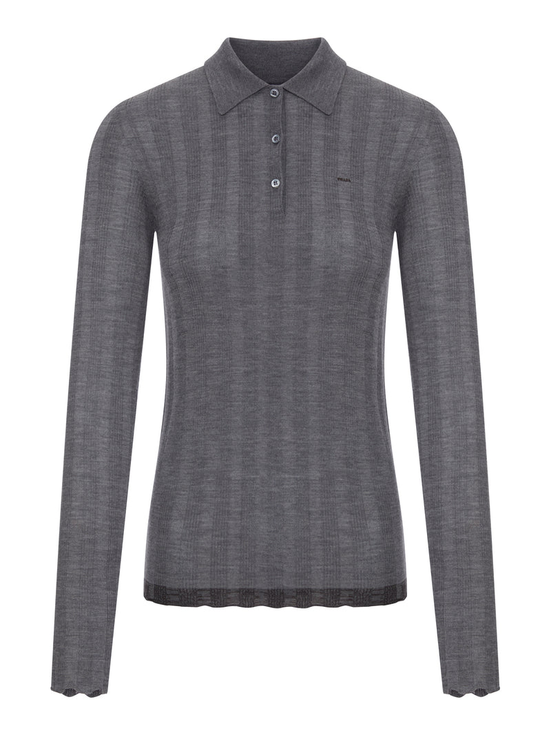 POLO IN MAGLIA A COSTE CON LOGO