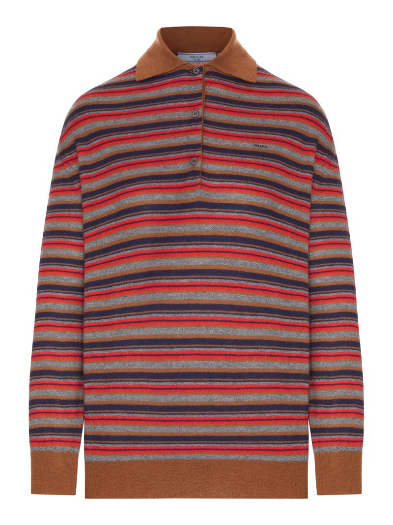 POLO IN CASHMERE  A RIGHE