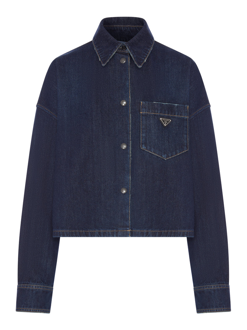CAMICIA IN DENIM CON LOGO
