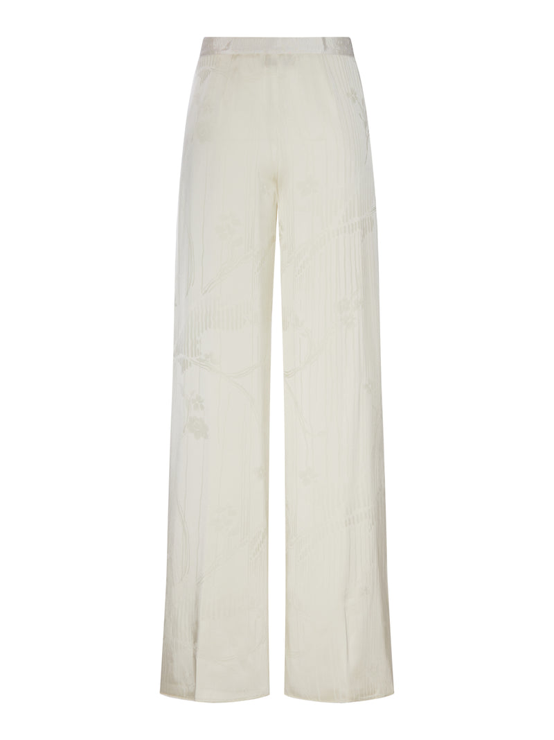 PANTALONI JACQUARD A GAMBA AMPIA