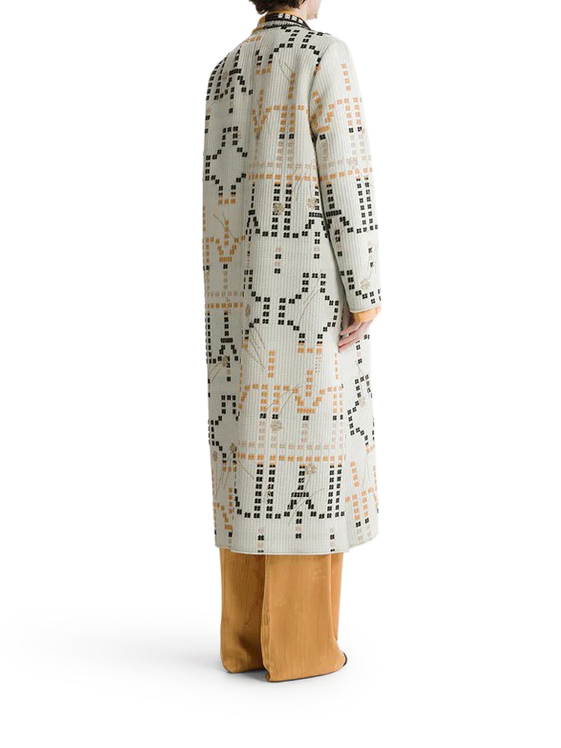 CAPPOTTO LUNGO IN JACQUARD RICAMATO