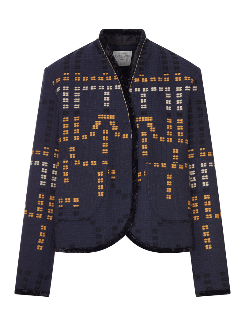 GIACCA JACQUARD CORTA