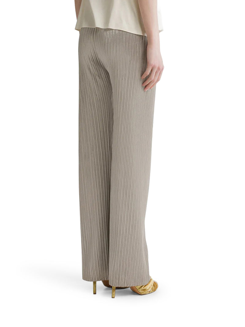 PANTALONE CON ELASTICO E PLISSETTATURA IRREGOLARE