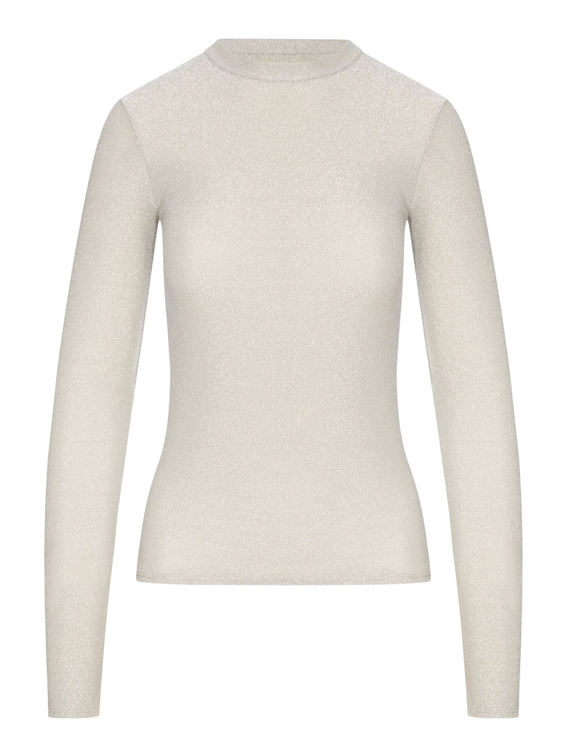 T-SHIRT A MANICHE LUNGHE IN LUREX