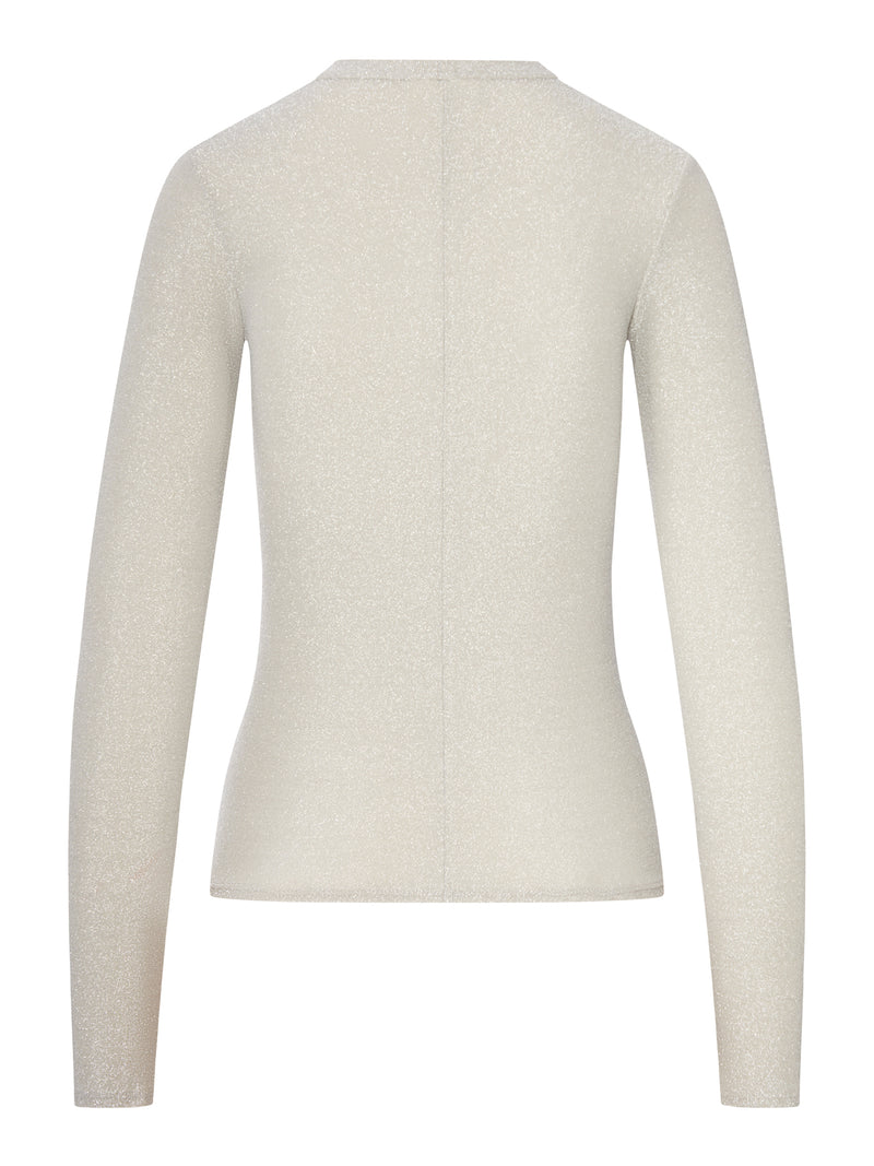 T-SHIRT A MANICHE LUNGHE IN LUREX