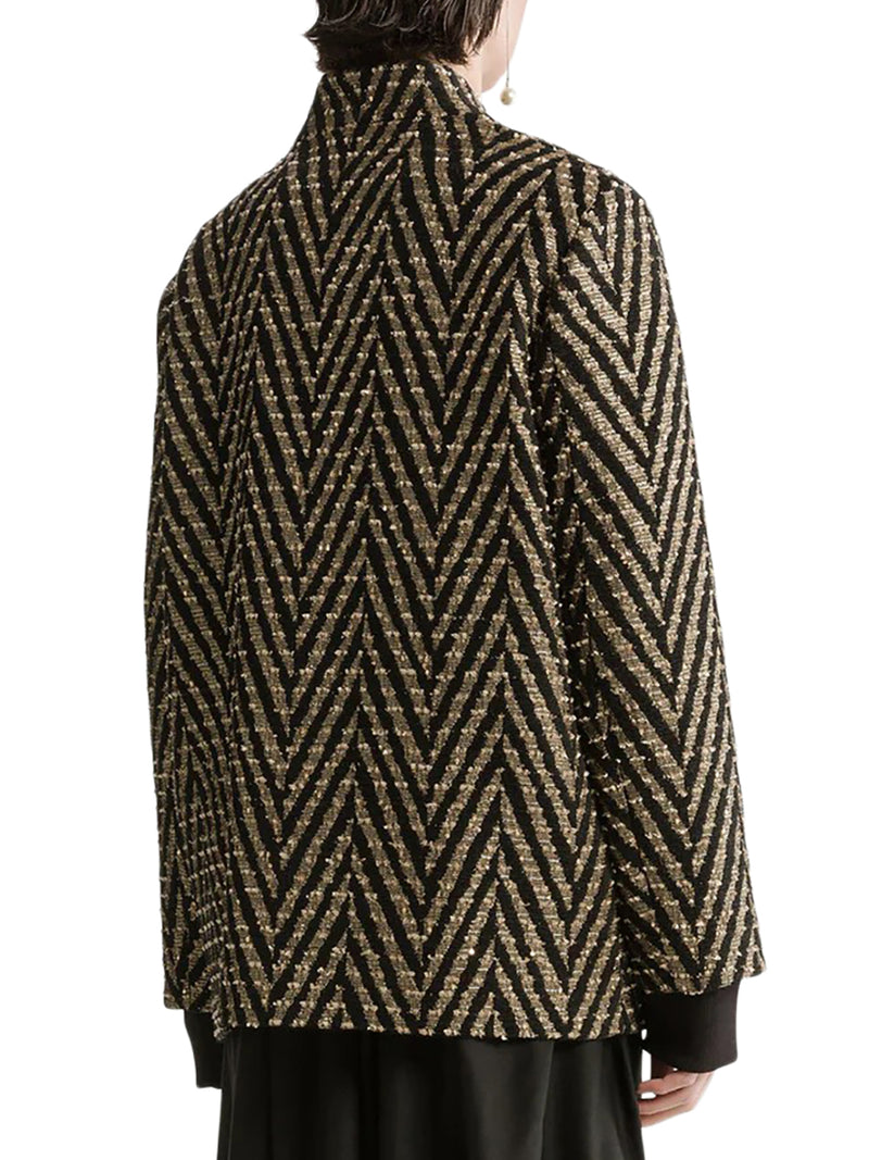 OVER-JACKET JAQUARD CHEVRON NERO