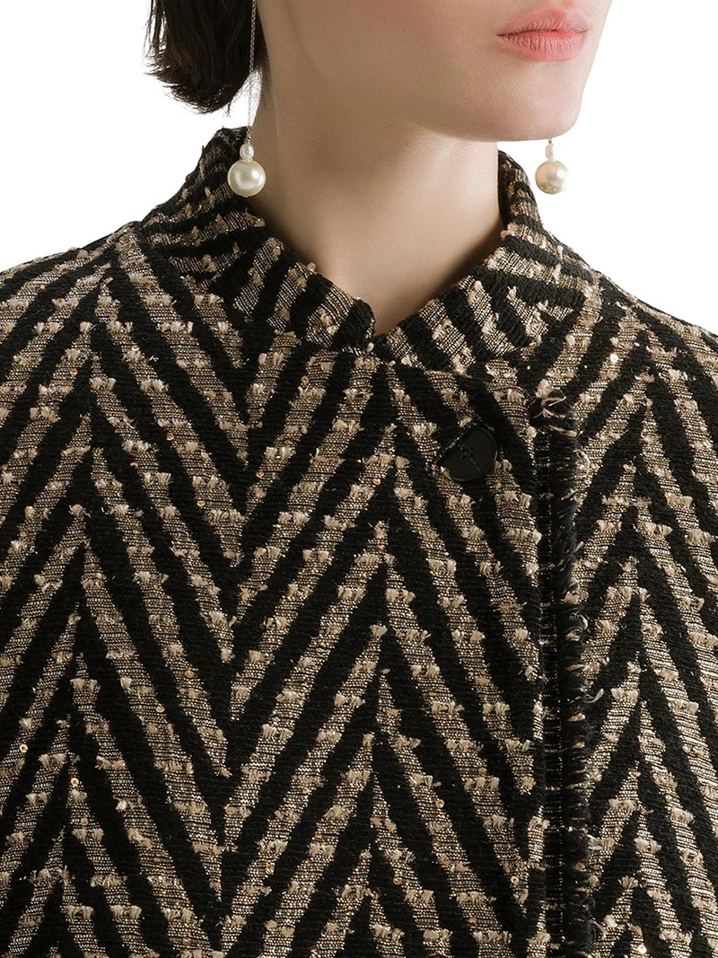 OVER-JACKET JAQUARD CHEVRON NERO