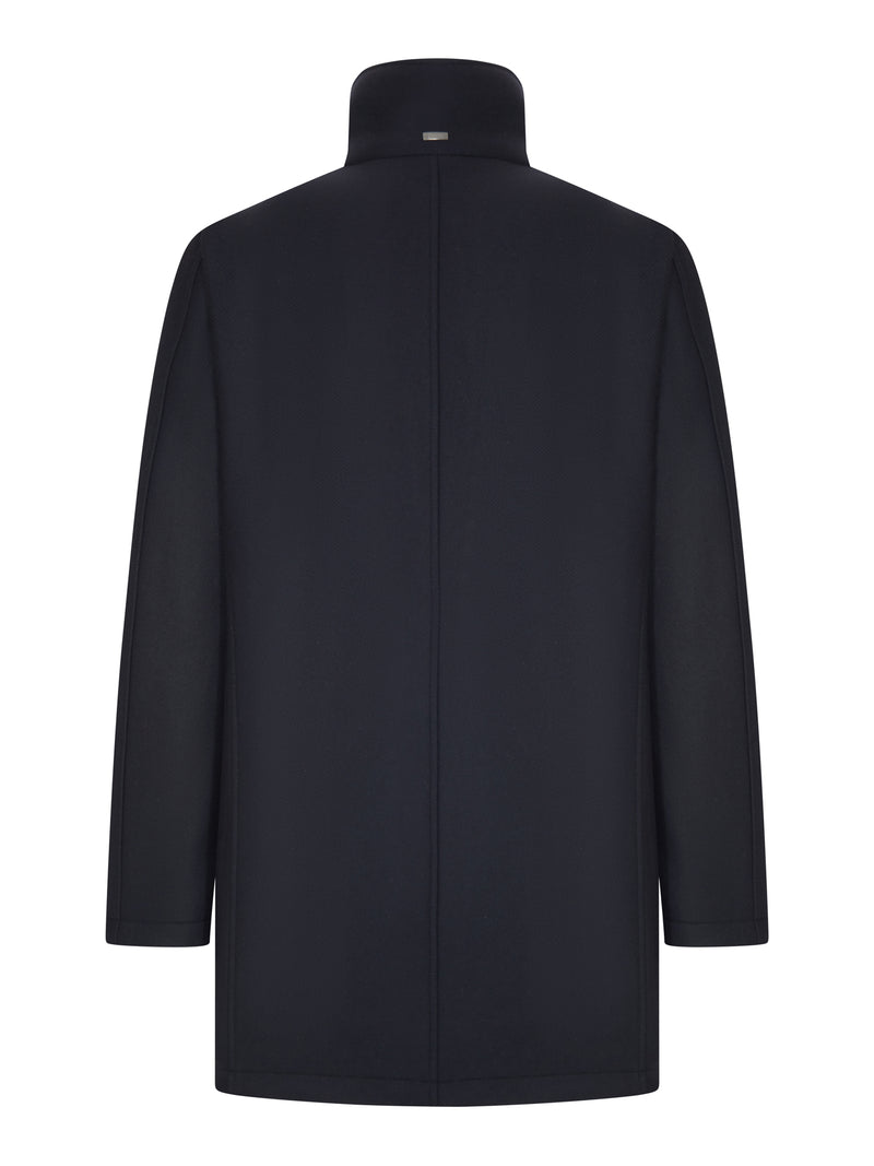 CAPPOTTO CON COLLO ALTO E INTERNO A CONTRASTO