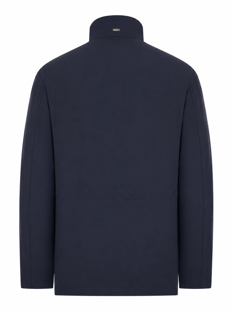 CAPPOTTO IN TESSUTO TECNICO CON COLLO ALTO E BOTTONI