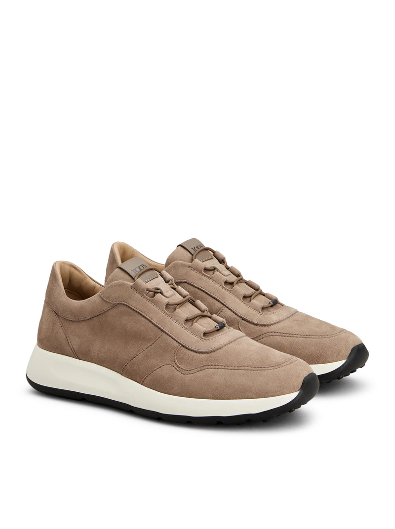 SNEAKERS RED DOT IN PELLE SCAMOSCIATA PASHMY