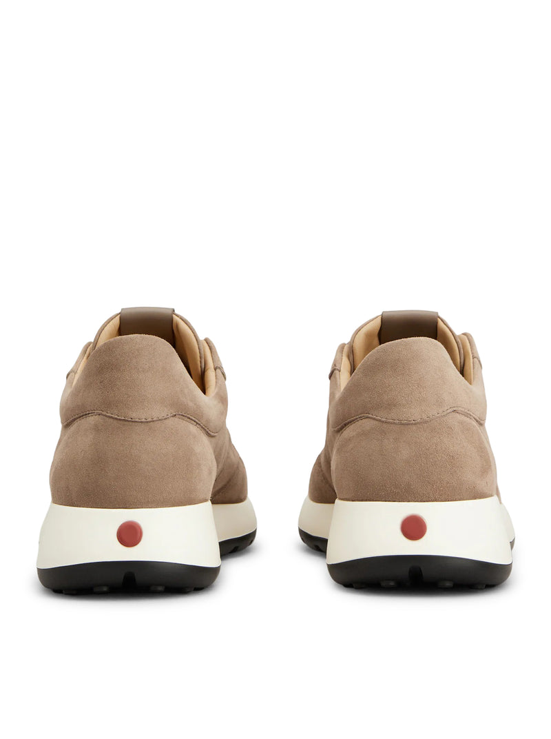 SNEAKERS RED DOT IN PELLE SCAMOSCIATA PASHMY