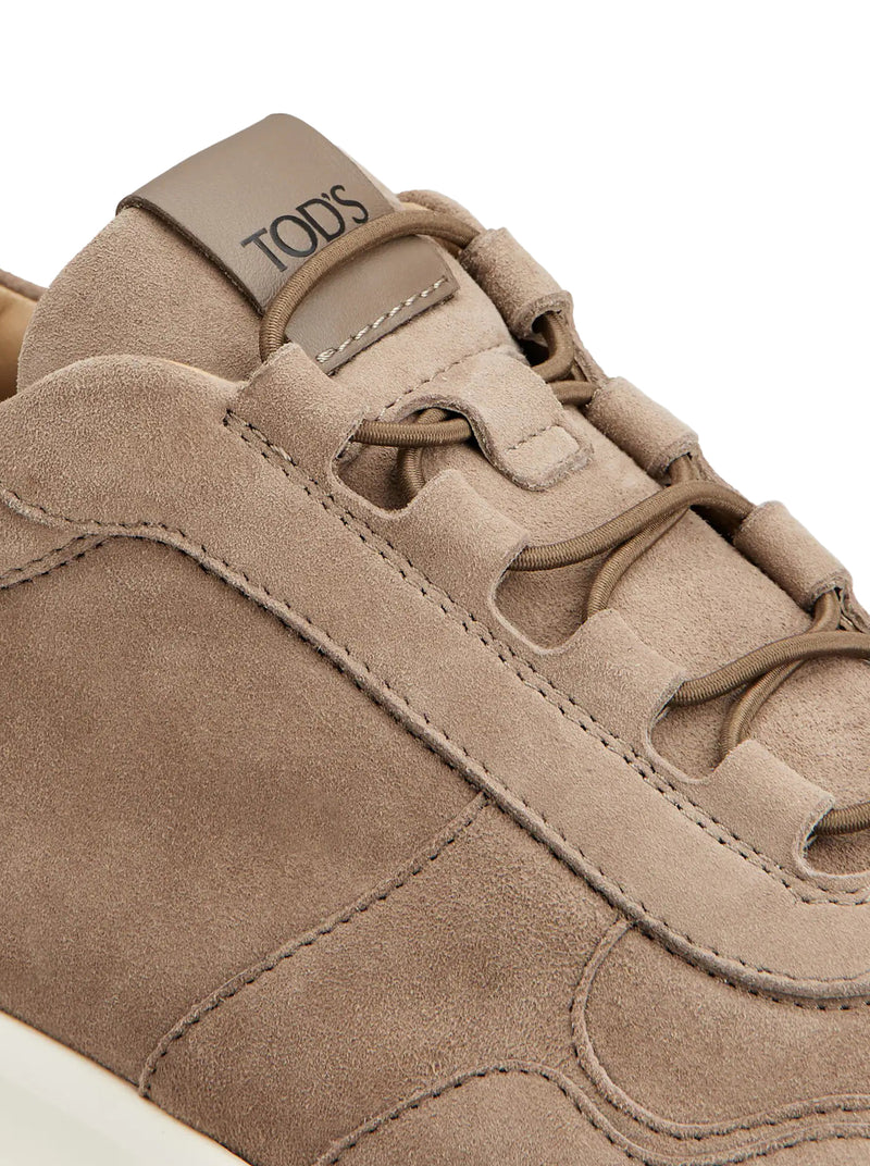 SNEAKERS RED DOT IN PELLE SCAMOSCIATA PASHMY