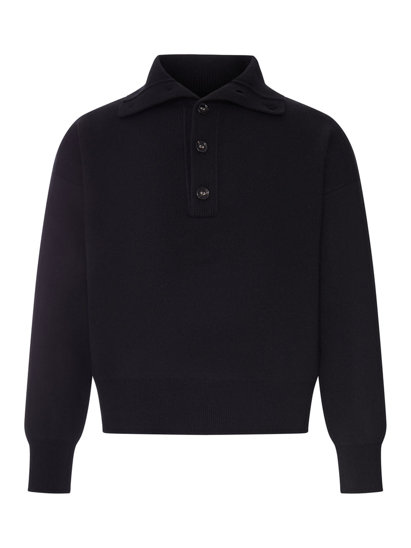 MAGLIA IN LANA CON COLLO POLO