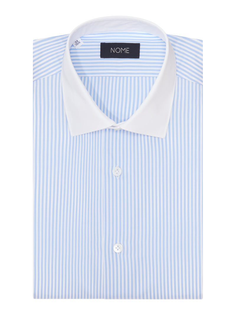 CAMICIA CLASSICA A RIGHE IN COTONE