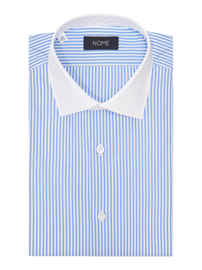 CAMICIA CLASSICA A RIGHE IN COTONE