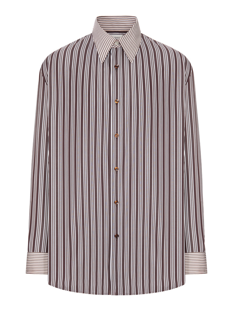 CAMICIA WINCHESTER IN POPELINE DI COTONE A RIGHE