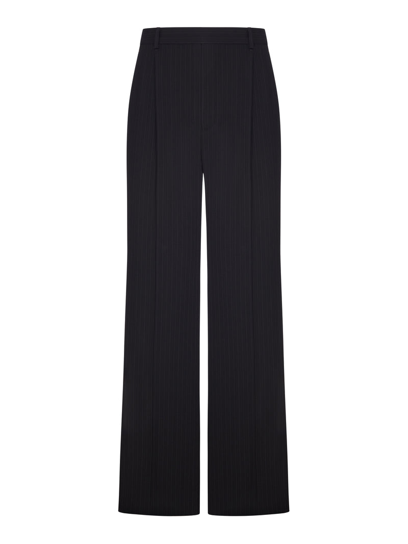 PANTALONI FLUIDI IN CRÊPE A RIGHE