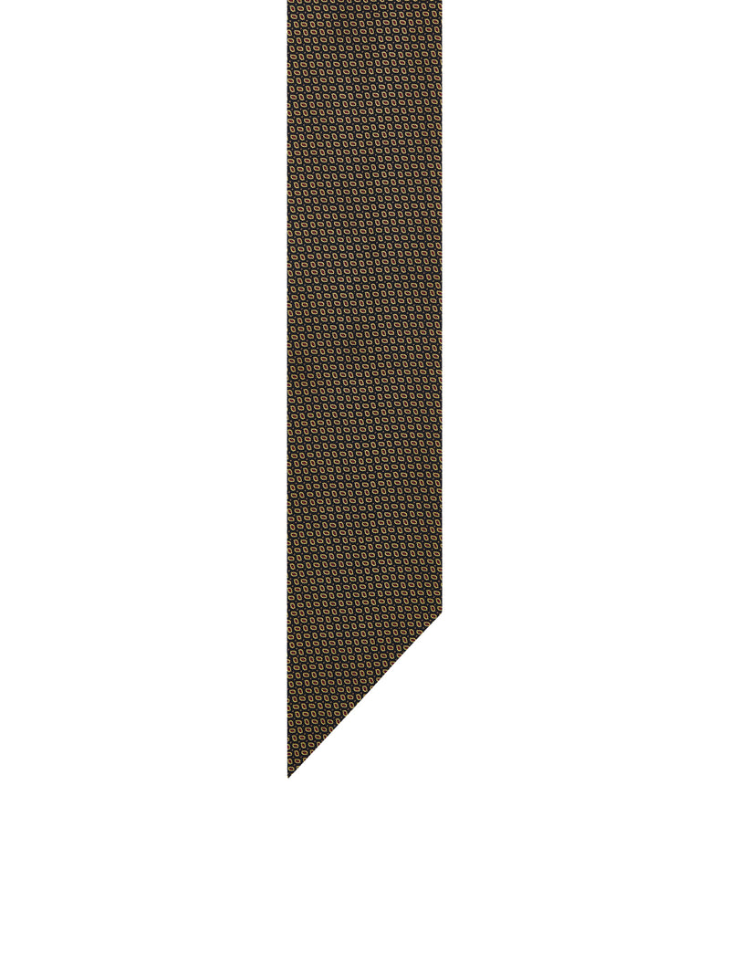 FOULARD LAVALLIÈRE IN TWILL DI SETA CON STAMPA MICRO PAISLEY