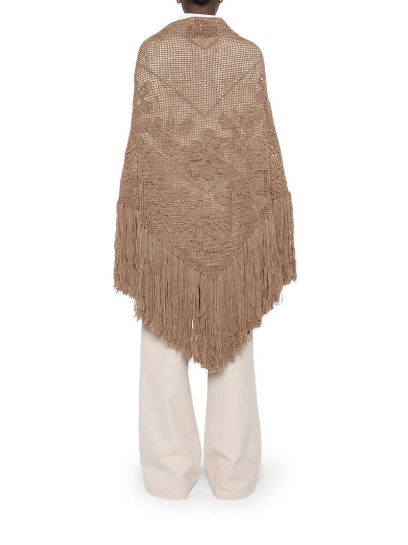 SCIALLE PEONIA IN LANA D`ALPACA