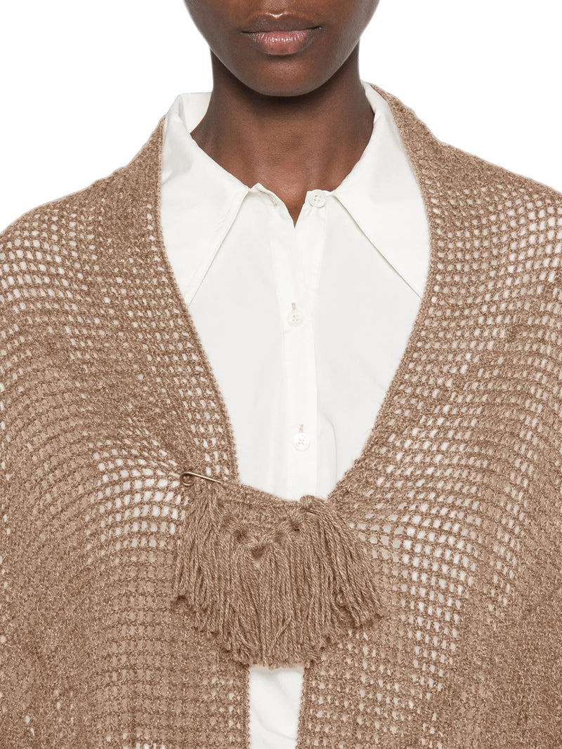 SCIALLE PEONIA IN LANA D`ALPACA