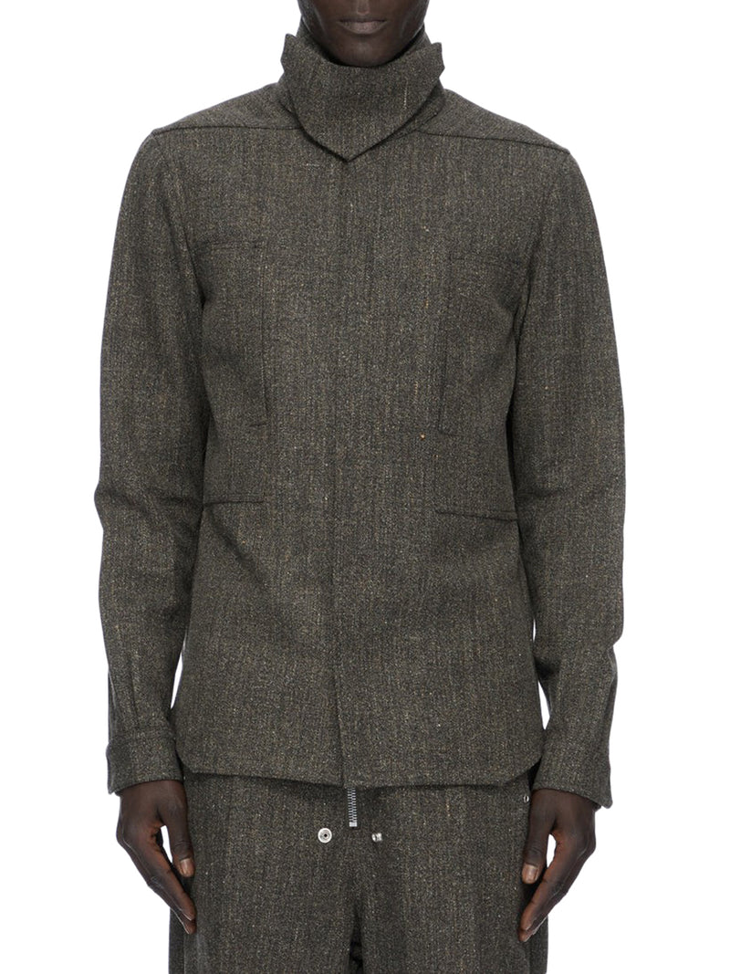 OUTERSHIRT CON COLLO ALTO E MORBIDO EFFETTO AVVOLGENTE