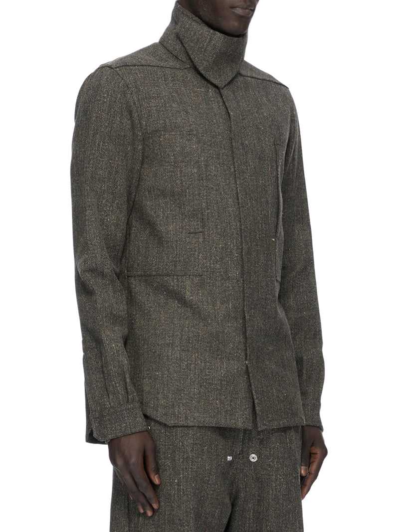 OUTERSHIRT CON COLLO ALTO E MORBIDO EFFETTO AVVOLGENTE