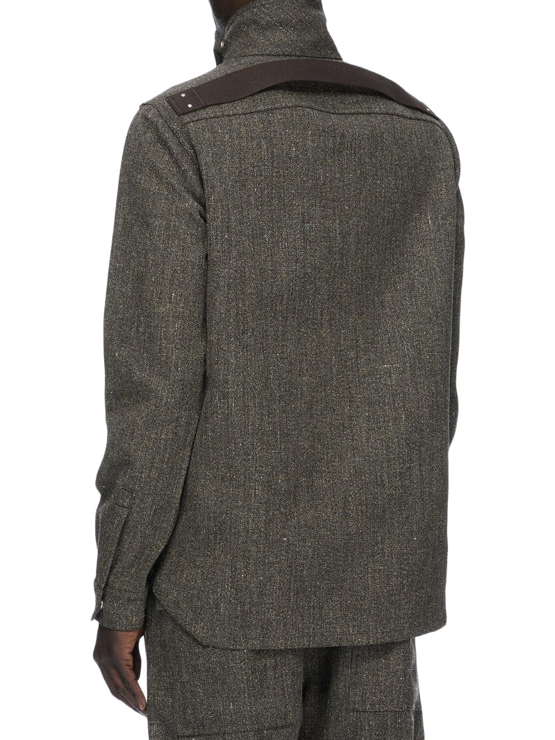 OUTERSHIRT CON COLLO ALTO E MORBIDO EFFETTO AVVOLGENTE