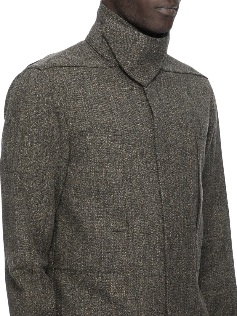 OUTERSHIRT CON COLLO ALTO E MORBIDO EFFETTO AVVOLGENTE