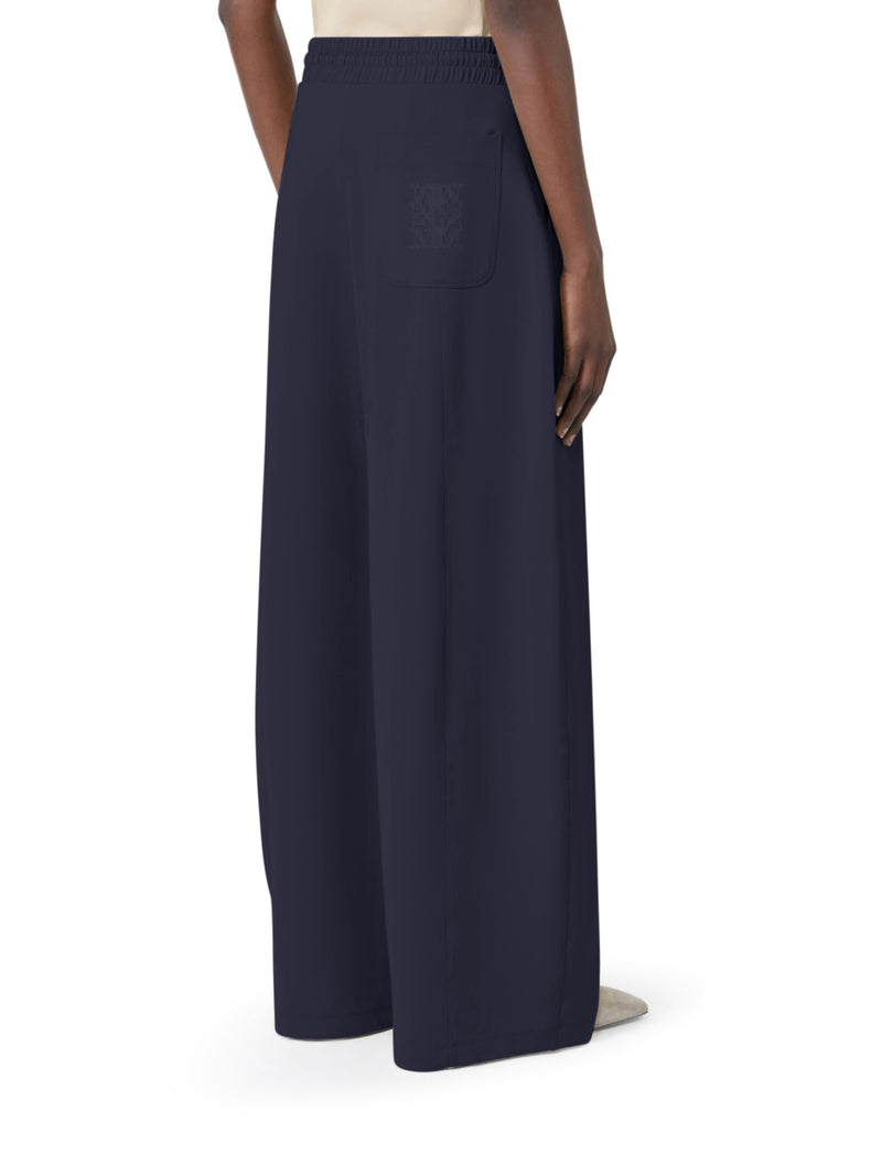 PANTALONE BARREL LEG IN JERSEY TECNICO DI COTONE