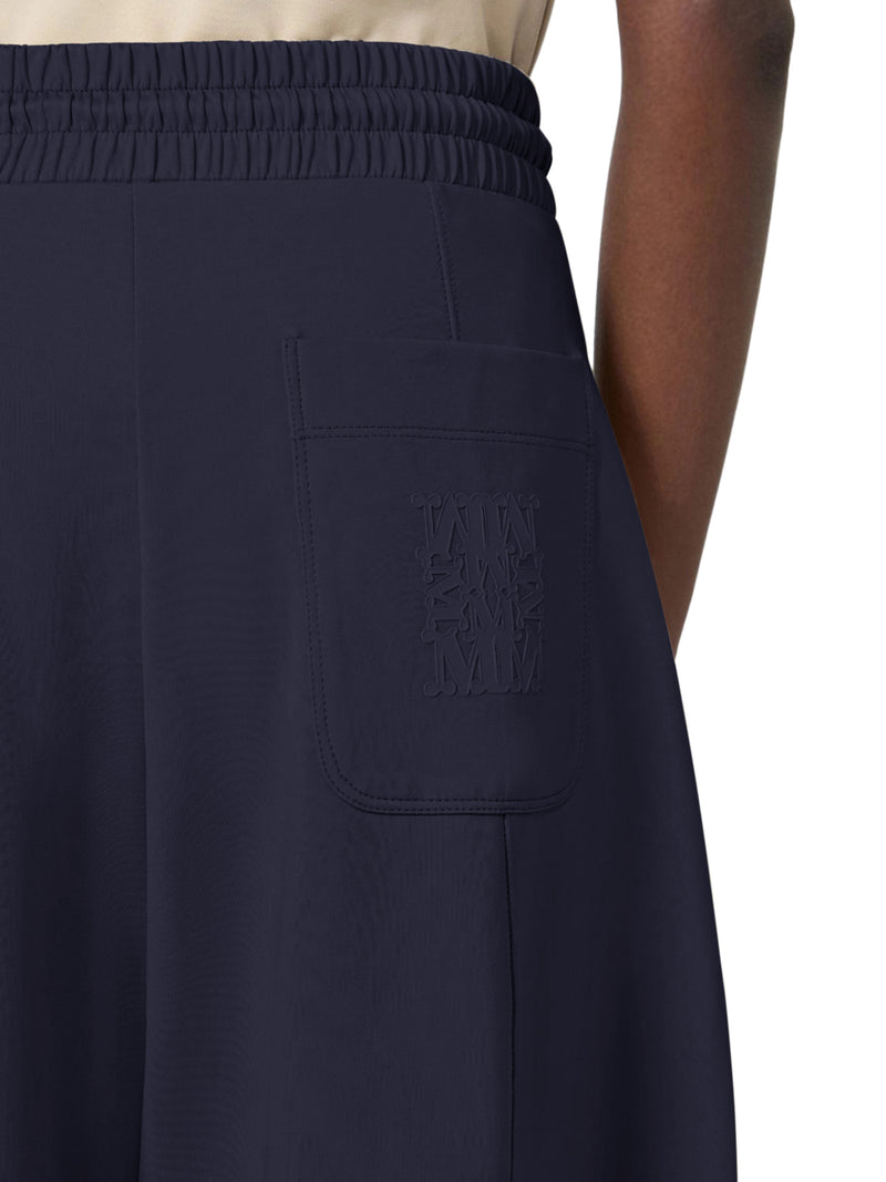 PANTALONE BARREL LEG IN JERSEY TECNICO DI COTONE