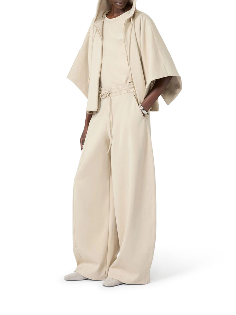PANTALONE BARREL LEG IN JERSEY TECNICO DI COTONE