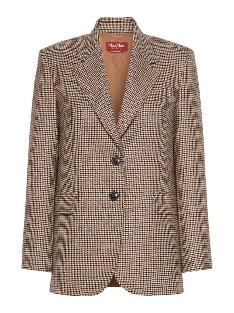 BLAZER MONOPETTO IN LANA TINTO FILO