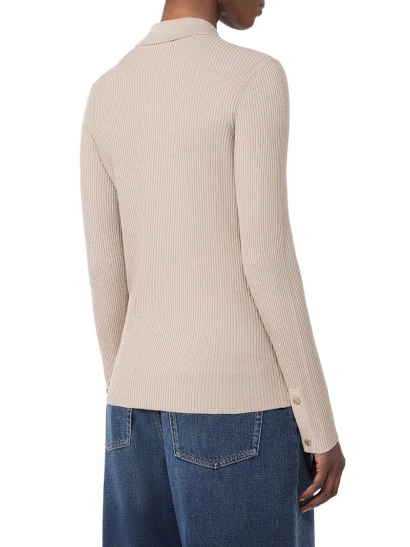 CARDIGAN ADERENTE IN FILATO DI LANA