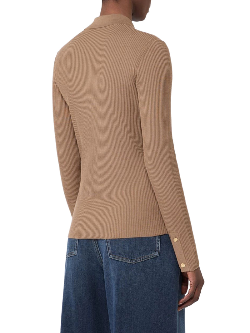 CARDIGAN ADERENTE IN FILATO DI LANA