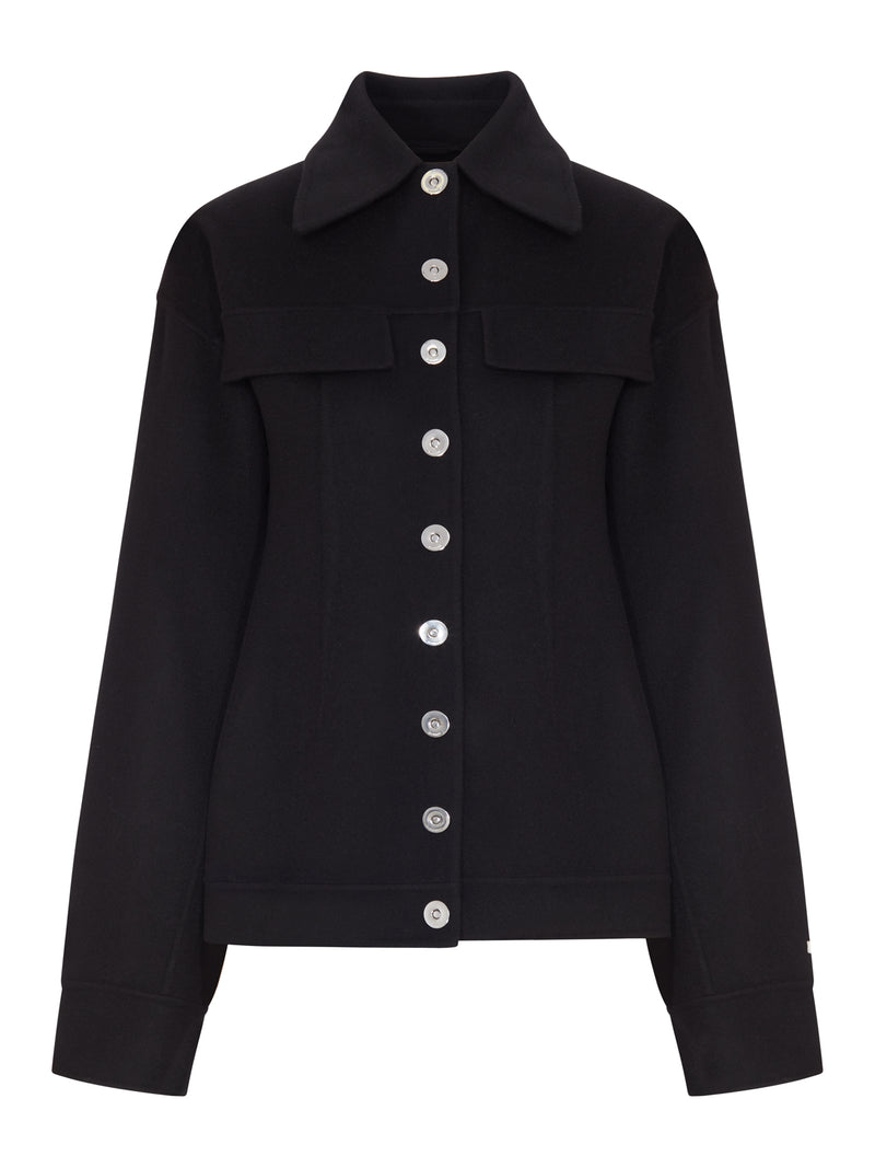 OVERSHIRT SAGOMATA IN PURA LANA