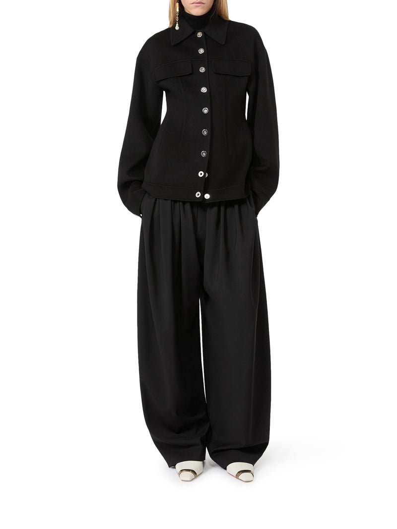 OVERSHIRT SAGOMATA IN PURA LANA
